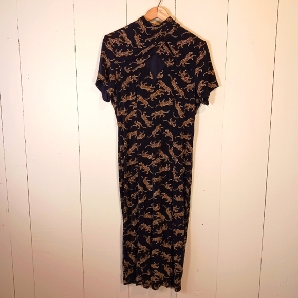 Vintage Joseph Ribkoff peekaboo animal print dress - Picture 1 of 12